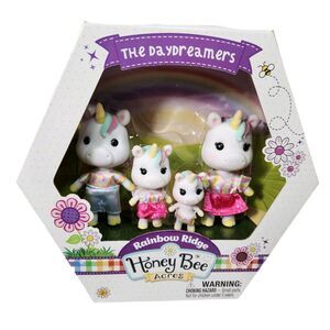 Rainbow Ridge Honey Bee Acres The DAYDREAMERS UNICORN Flocked Mom Dad Baby Child